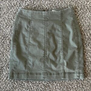 Green Denim Skirt
